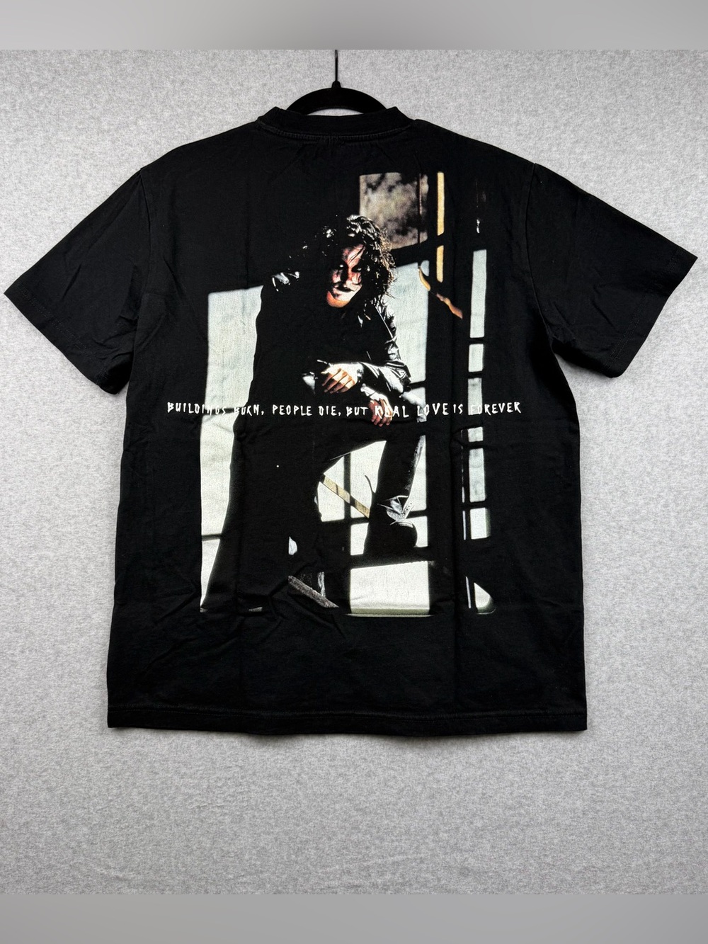1994 The Crow Eric Draven Double Sided Black Graphic T-Shirt Mens Large